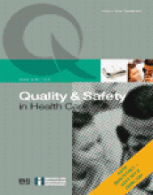 Quality and Safety in Health Care: 12 (6)